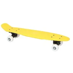 No Fear Skateboard No Fear pentru copii, 57x15x9cm PP/PVC, Galben