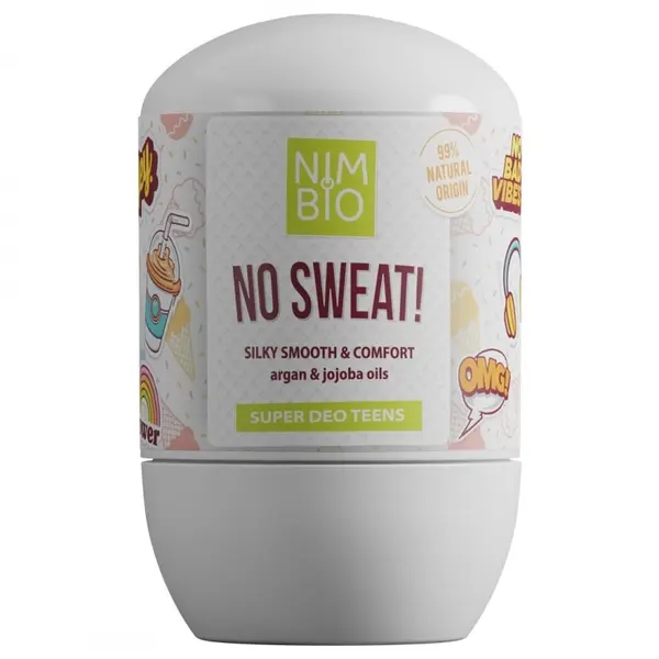 No Sweat deodorant natural pentru adolescente, 50ml, Nimbio