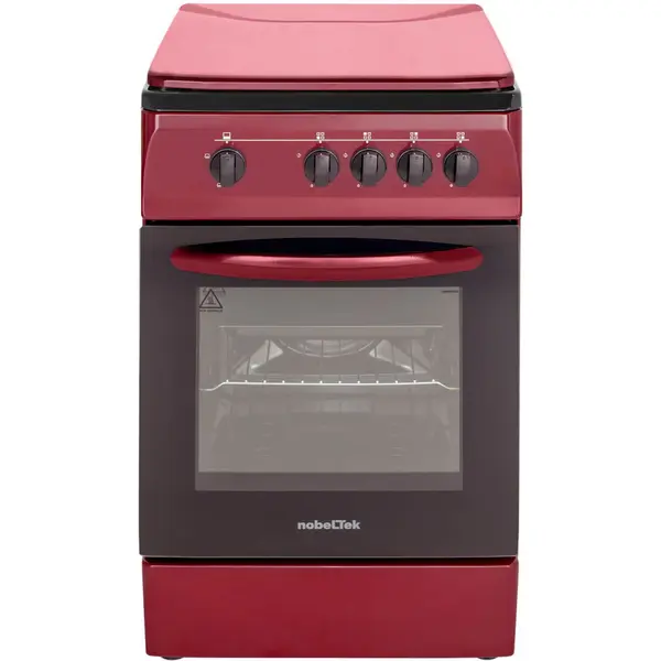 NobeLTek Aragaz NobeLTek NLT 1065BD/G1, Gaz, 50 cm, Rosu Bordeaux