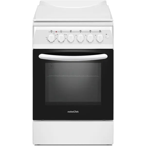 NobeLTek Aragaz Nobeltek NLT 5604A/E1, plita gaz si cuptor electric, 50 cm, alb