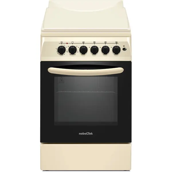 NobeLTek Aragaz NobeLTek NLT 5604B/E1, plita gaz si cuptor electric, 50 cm, bej