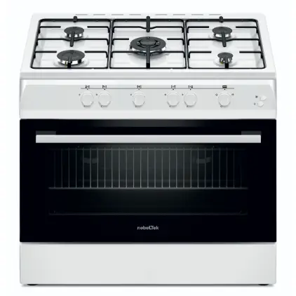 NobeLTek Aragaz NobeLTek NLT 6903A/G1, plita gaz cu 5 arzatoare, 90cm, alb