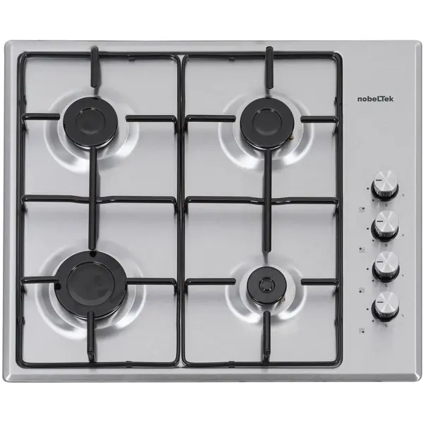 NobeLTek Plita incorporabila NobeLTek NHBG-6400IX, gaz, 4 arzatoare, Inox