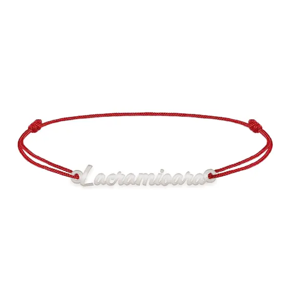 Nomine - Bratara snur personalizata cu nume din argint 925