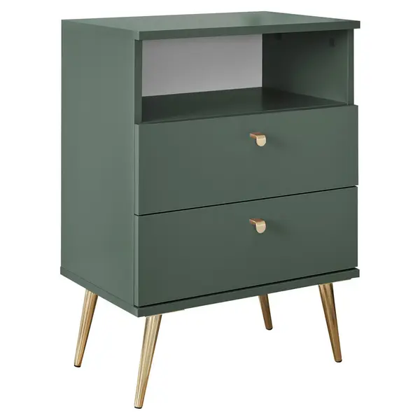 Noptieră, 50/70/34 cm, verde
