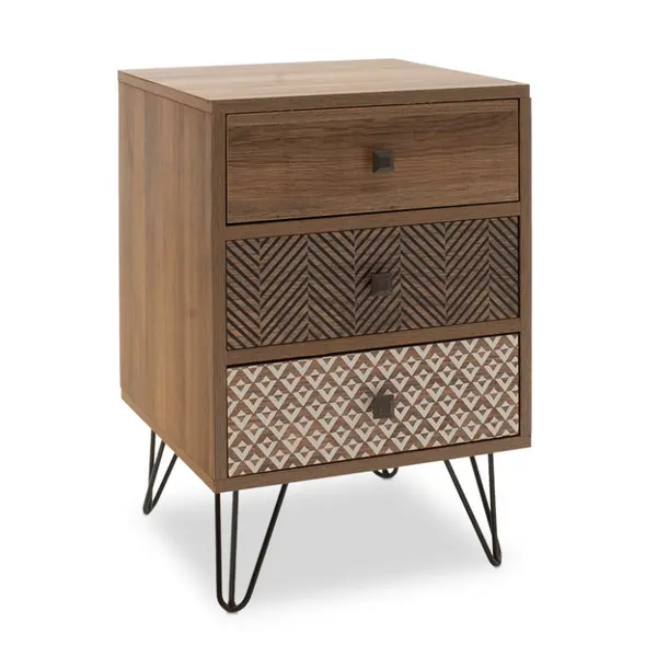 Noptiera Boho Walnut 40x40x59 cm
