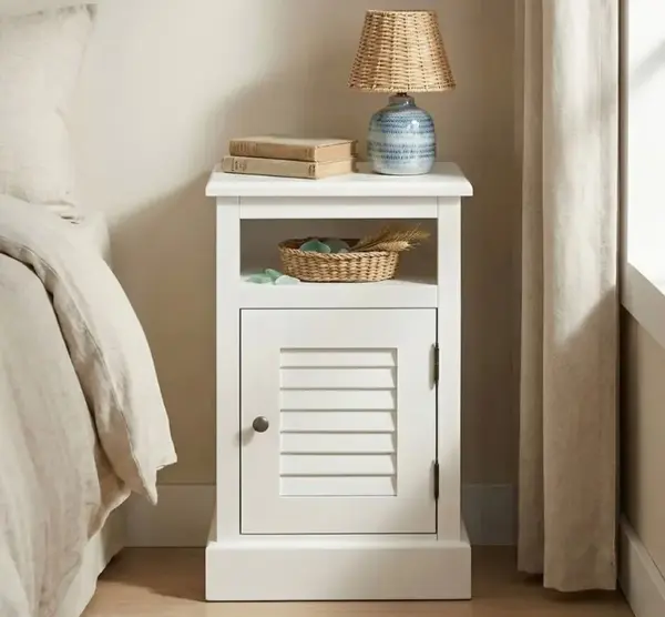 Noptiera cu 1 usa, spatiu deschis, Colectia Shutter cu finisaj Signal White