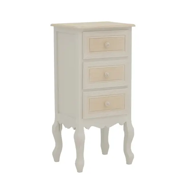 Noptiera inalta Joliene Pako World Alb 40x34.5x82 cm