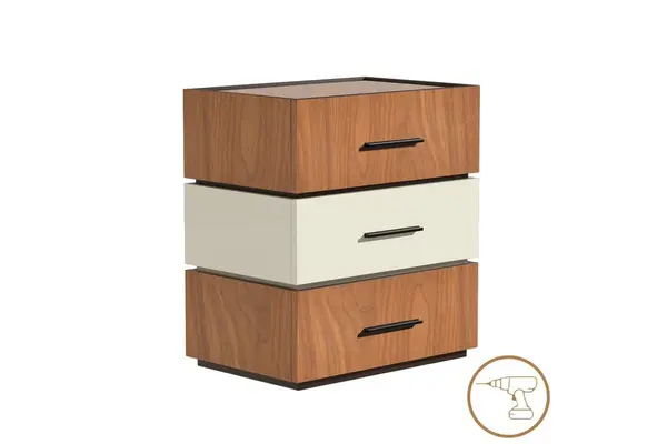 Noptiera Sonlen nuanta nuc-bej 60x40x66 cm