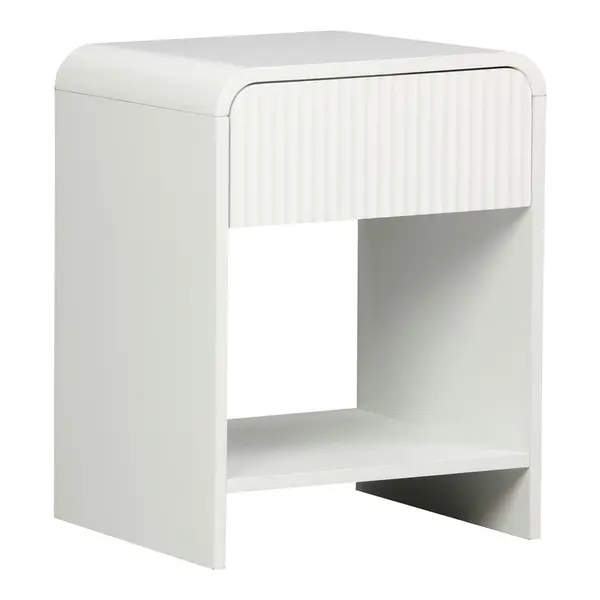 Noptiera Zeplen Alb 40x40x53 cm