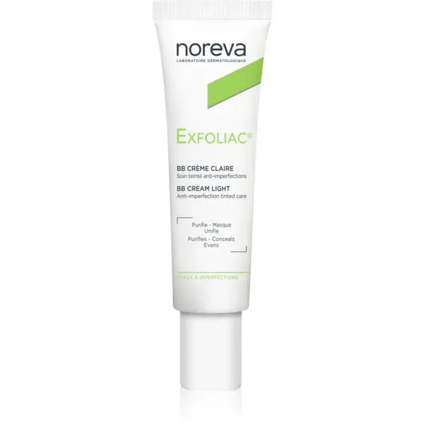 Noreva Exfoliac Anti-Imperfection Cream Tinted crema BB culoare Light 30 ml