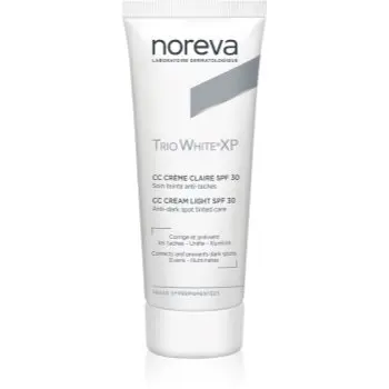 Noreva Trio White XP CC Cream Light SPF 30 Crema CC pentru un ten uniform SPF 30