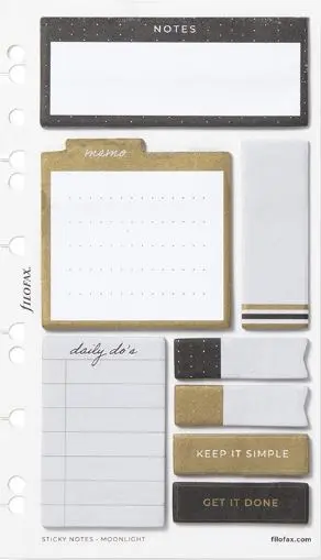 Note lipicioase autoadezive Filofax Moonlight