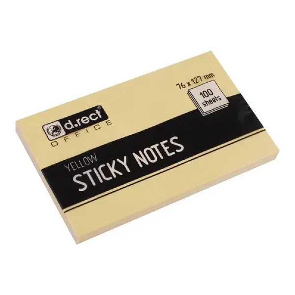 Notes adeziv 76 x 127 mm galben D.Rect Notes adeziv 76 x 127 mm galben D.Rect