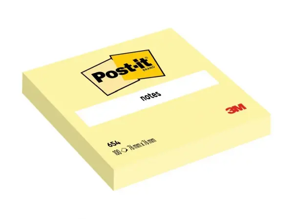 Notes adeziv Post-it Canary Yellow, ,100 file,76x76 mm