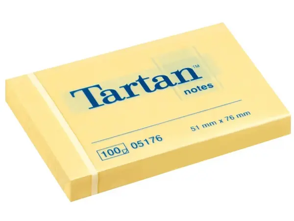 Notes adeziv Tartan 51 x 76 mm,12 buc set