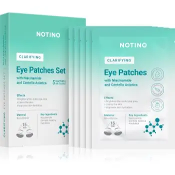 Notino Clarifying Bio-Cellulose Eye Patches Set with Niacinamide and Centella Asiatica masca iluminatoare zona ochilor