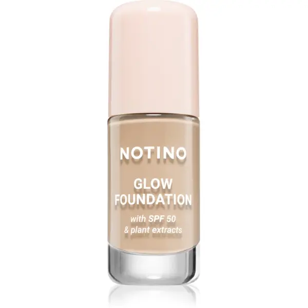 Notino Foundation Glow foundation with SPF 50 & plant extracts make-up pentru luminozitate SPF 50 01 Light Warm 30 ml