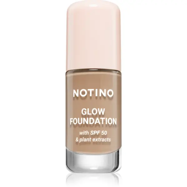 Notino Glow Foundation With SPF 50 & Plant Extracts make-up pentru luminozitate SPF 50 01 Light Medium Warm 30 ml