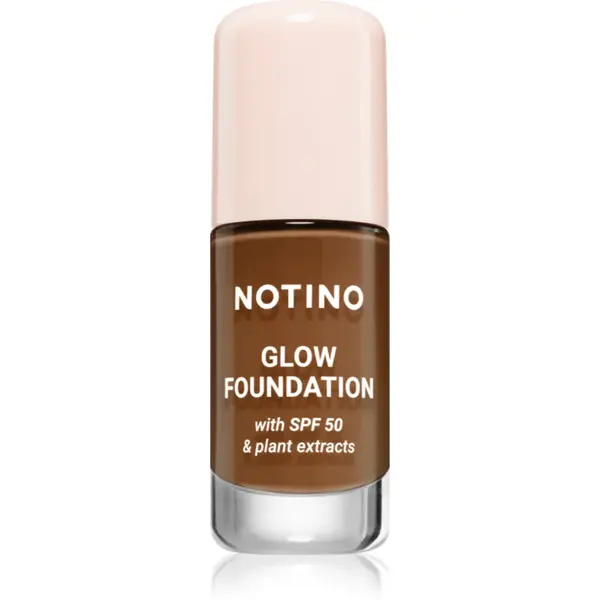 Notino Glow Foundation With SPF 50 & Plant Extracts make-up pentru luminozitate SPF 50 02 Deep Warm 30 ml