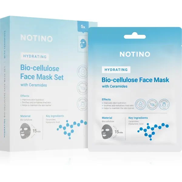 Notino Hydrating Bio-Cellulose Face Mask with Ceramides set de măști textile cu efect de hidratare
