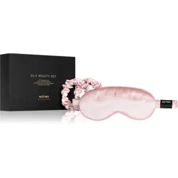 Notino Silk Collection Sleeping mask & Scrunchies Set set cadou culoare Pink