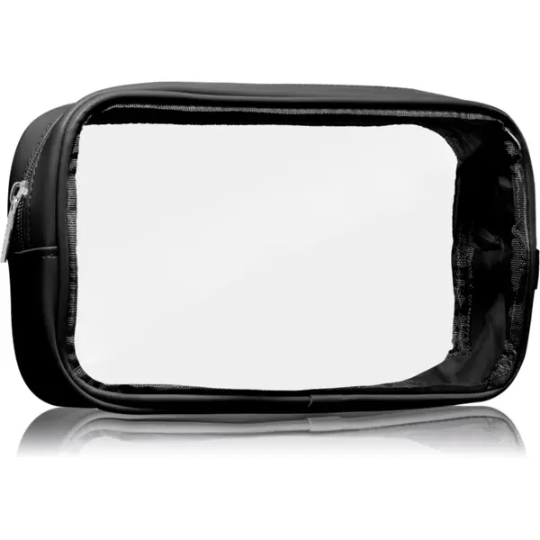 Notino Travel Collection Medium Clear Organizer geantă de cosmetice transparentă M Black 24x12,5x5 cm 1 buc