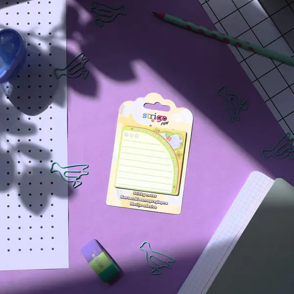 Notite adezive 73A 73 mm, 20 file, Strigo galben pastel , sticky notes birou