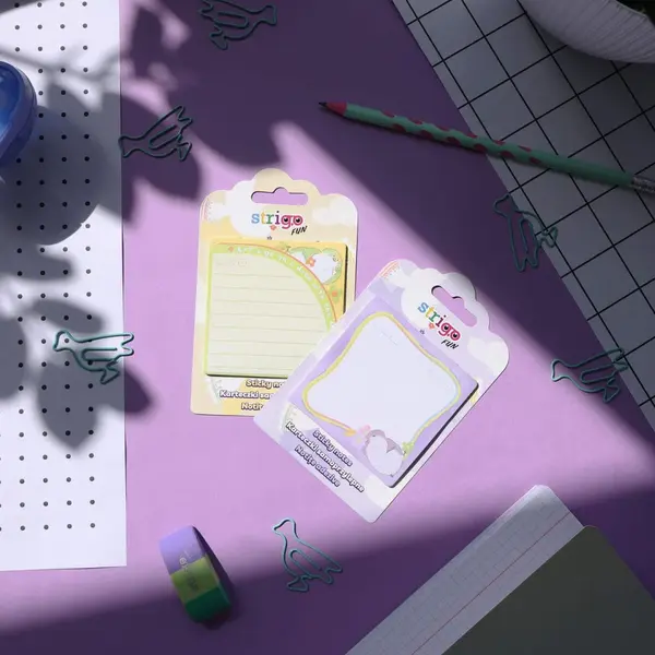 Notite adezive 73A 73 mm, 20 file, Strigo mov pastel , sticky notes pentru birou