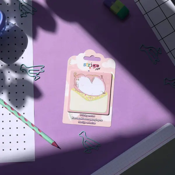 Notite adezive 73A 73 mm, 20 file, Strigo roz pastel , sticky notes pentru birou
