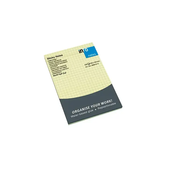 Notite adezive Info Notes 100 x 150 mm liniate matematica Notite adezive Info Notes 100 x 150 mm liniate matematica
