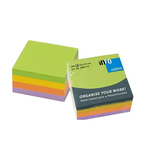 Notite adezive Info Notes Spring 75 x 75 mm 400 file Notite adezive Info Notes Spring 75 x 75 mm 400 file