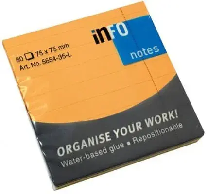 Notite adezive Infonotes 75x75mm 80file portocaliu briliant Notite adezive Infonotes 75x75mm 80file portocaliu briliant
