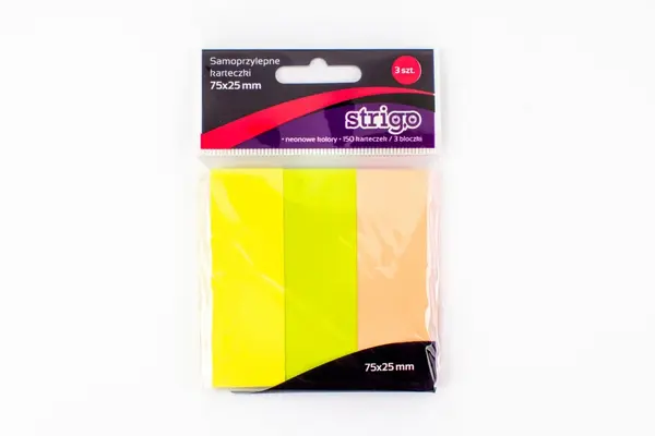 Notite Adezive Strigo, 4 Paduri Neon, 75A 25 mm, 150 File