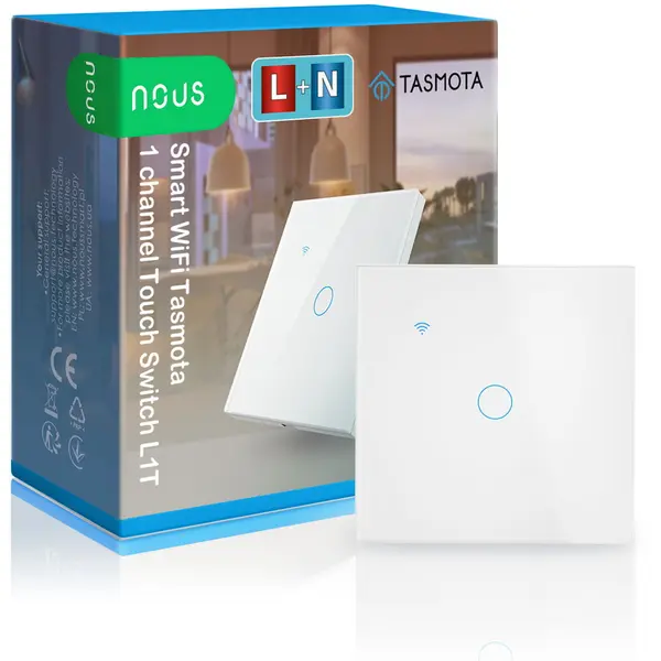 Nous Intrerupator Inteligent Nous L1T Wifi, Tasmota, Touch, 1 canal