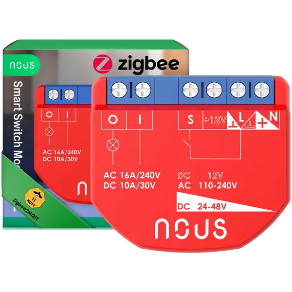 Nous Releu inteligent Nous B2Z, 16A, ZigBee, 1 canal PM, Monitorizare energie