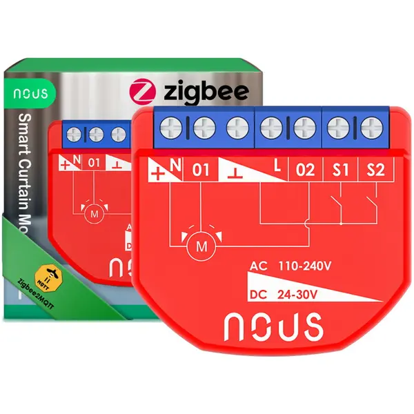 Nous Releu inteligent pentru perdele si draperii Nous B4Z ZigBee, 1 canal