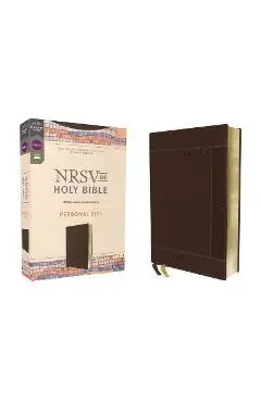 Nrsvue, Holy Bible, Personal Size, Leathersoft, Brown, Comfort Print - Zondervan