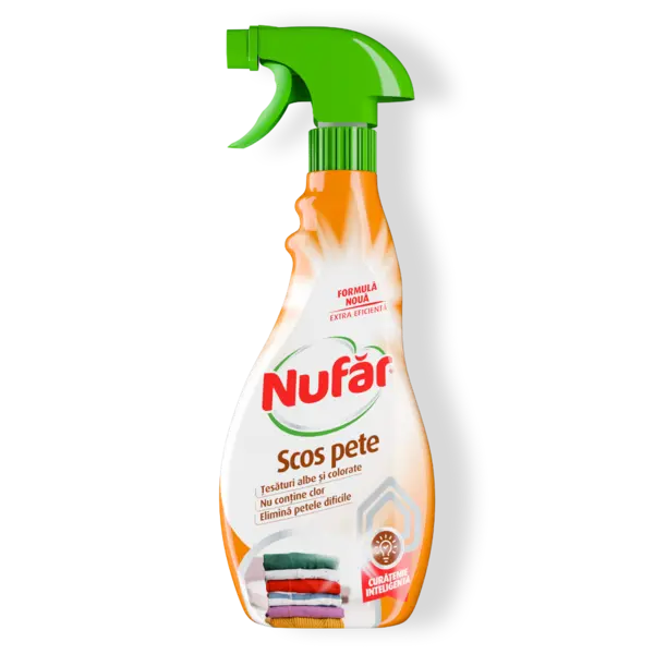 Nufăr Scos Pete, Soluție Fără Clor Pentru Țesături Albe și Colorate, 500 Ml