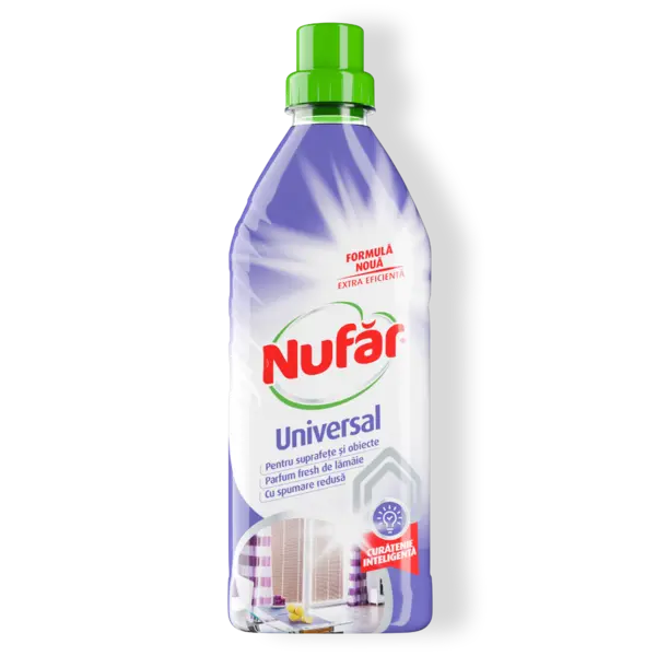 Nufăr Universal, Detergent Multifuncțional Pentru Suprafețe Lavabile, Parfum De Lămie, 500 Ml