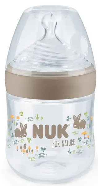 NUK for Nature Silicone Soother Bottle - 150 ml, mărimea S, bej