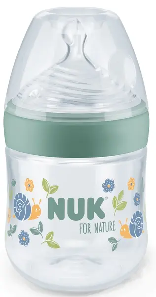 NUK for Nature Silicone Soother Bottle - 150 ml, mărimea S, verde