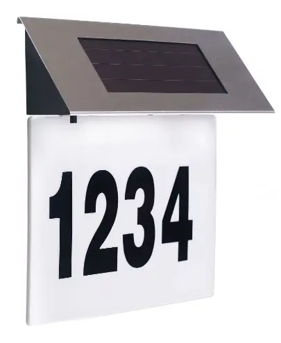 Numar Casa Solar cu Lumina prin 4 Led-uri