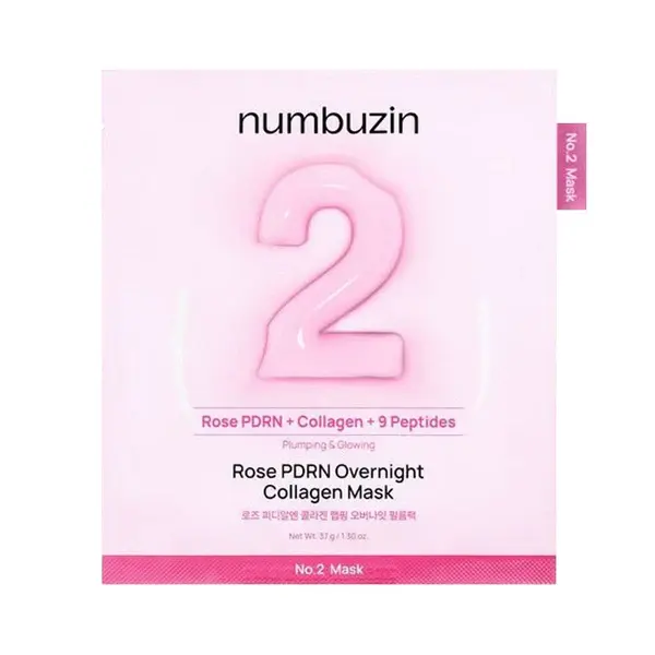 Numbuzin - No.2 Rose PDRN Overnight Collagen Mask, 37g, 1 piece