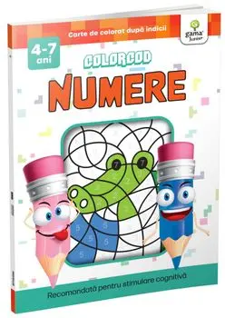 Numere. Carte de colorat dupa indicii/***