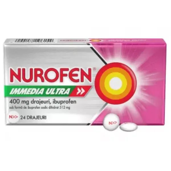 Nurofen Immedia Ultra 400 mg, Reckitt Benckiser | 24 drajeuri