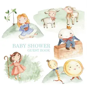 Nursery Rhyme Baby Shower Guest Book, Hardcover/Lulu and Bell