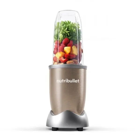 NUTRIBULLET Blender Nutribullet Pro 900 NB907CP, 900W, Lama de extractie, Cana mare de 900ml, Amestecare uniforma, Champagne