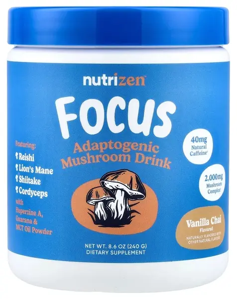 NutriZen Focus, vanilie și condimente, 240 g, Nutricost