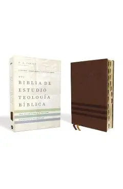 NVI Biblia de Estudio, Teología Bíblica, Leathersoft, Café Con Índice, Interior a Cuatro Colores: Sigue El Plan Redentor de Dios Como Se Desenlaza En - D. A. Carson